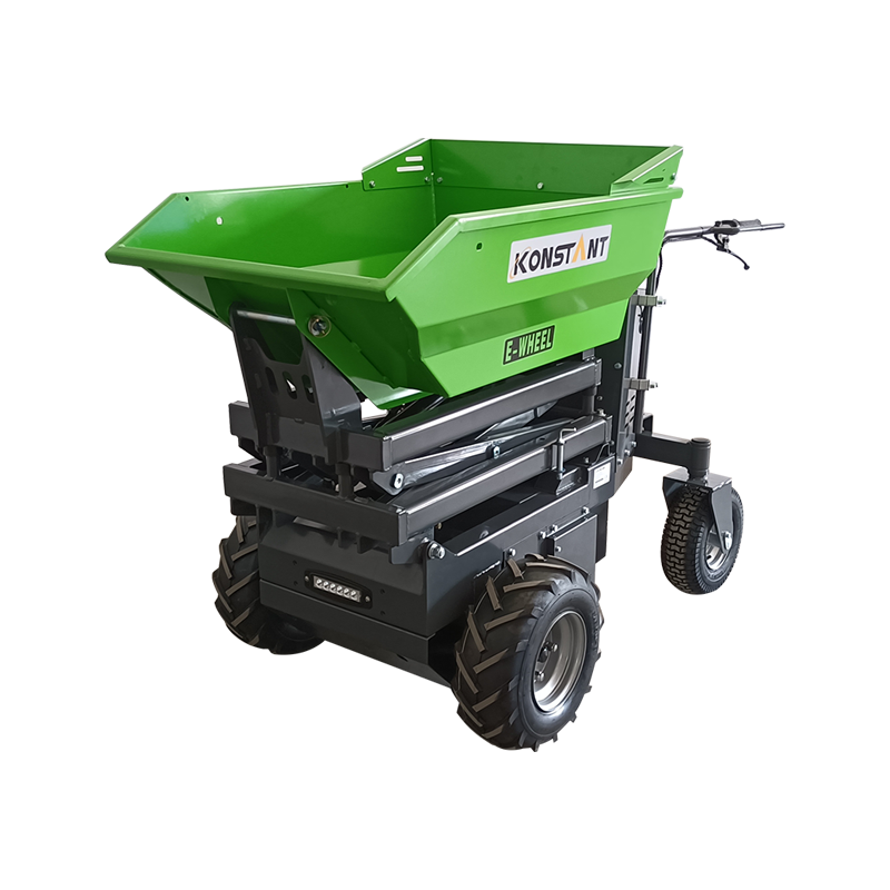 Power Barrow Mini Dumper 100% Electric Electric Electromagnetic Brake System Tipp și ridicare hidraulică 